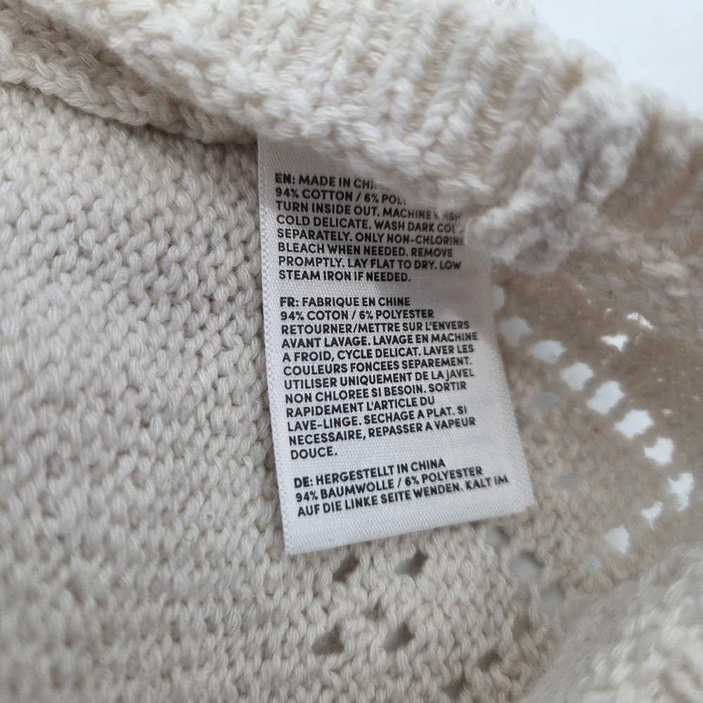 LOT 2 Lands' End Women's 2X Pointelle Square Neck Tank Sweaters Pink Ivory - Picture 5 of 6